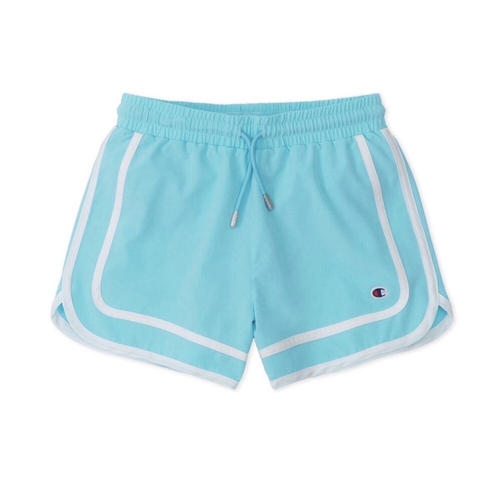Champion Girls Active Woven Short Size XL (14/16) Blue Curaçao
